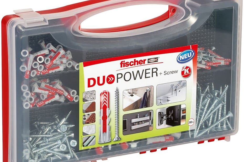 fischer Red-Box DuoPower Dübel Set 280-teilig mit Schrauben